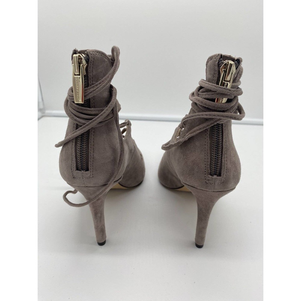 Vince Camuto Womens‎ Barsha Suede Lace Up Zip Heels Gray/Brown Size 6.5 - Picture 4 of 7